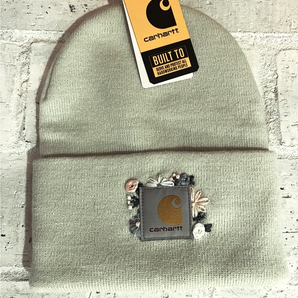Carhartt Accessories - Hand embroidered carhartt beanie tender greens color
